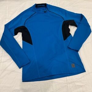 Nike Pro Hyperwarm Fitted Dri-Fit Long Sleeve Top Blue Black Men's Large